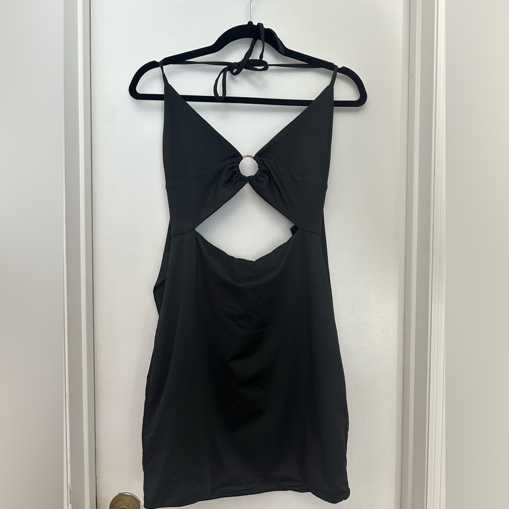 Princess Polly Bennie Mini Dress in Black Size 12